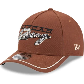 New Era Curved Brim 9FORTY M-Crown A Frame Motorsport NASCAR Brown Snapback Cap