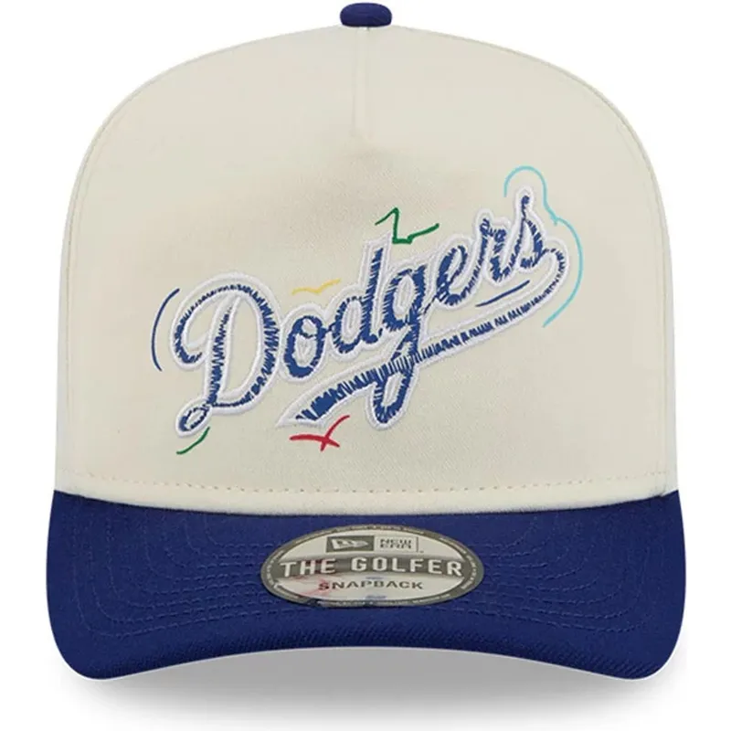 kapa-zaobljena-plava-snapback-golfer-team-scribble-los-angeles-dodgers-mlb-new-era