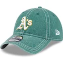 kapa-zaobljena-zelena-podesiv-9twenty-washed-contrast-oakland-athletics-mlb-new-era
