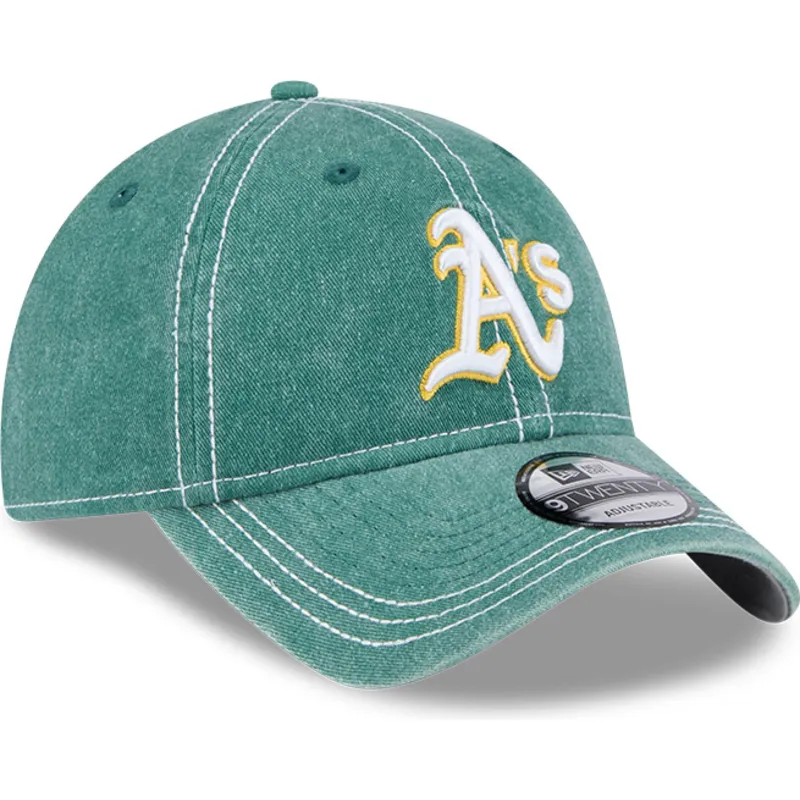 kapa-zaobljena-zelena-podesiv-9twenty-washed-contrast-oakland-athletics-mlb-new-era