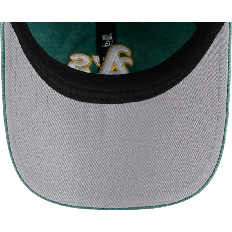 kapa-zaobljena-zelena-podesiv-9twenty-washed-contrast-oakland-athletics-mlb-new-era