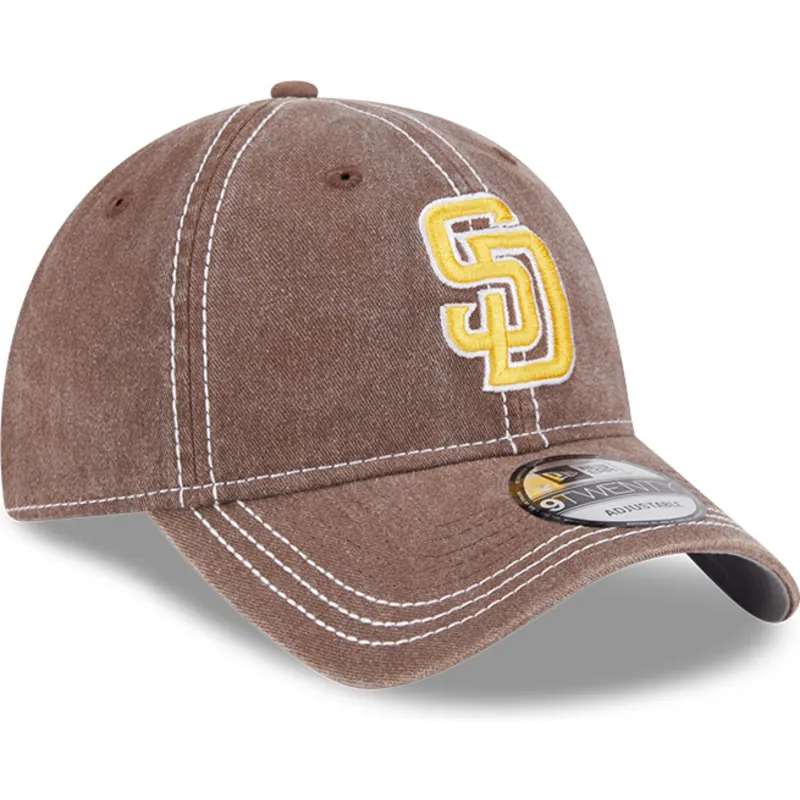 kapa-zaobljena-smeda-podesiv-9twenty-washed-contrast-san-diego-padres-mlb-new-era