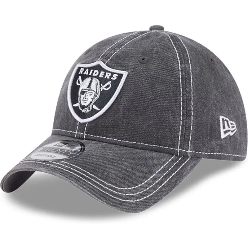 kapa-zaobljena-siva-podesiv-9twenty-washed-contrast-las-vegas-raiders-nfl-new-era