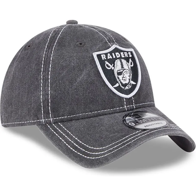 kapa-zaobljena-siva-podesiv-9twenty-washed-contrast-las-vegas-raiders-nfl-new-era