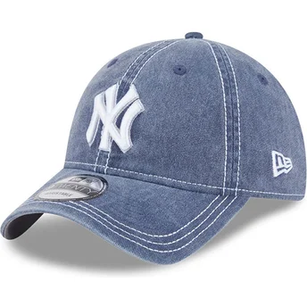 New Era Curved Brim 9TWENTY Washed Contrast New York Yankees MLB Grey Adjustable Cap