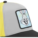 capslab-curved-brim-bugs-bunny-loo11-bep1-looney-tunes-grey-yellow-and-black-snapback-cap