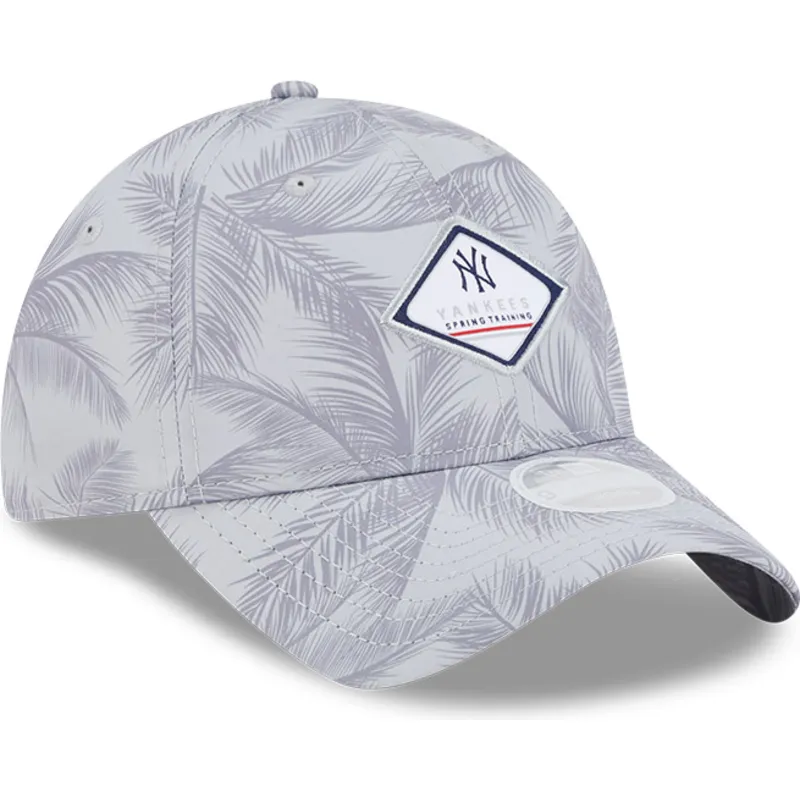 kapa-zaobljena-siva-podesiv-9twenty-leaf-open-back-spring-training-fan-pack-2025-new-york-yankees-mlb-new-era
