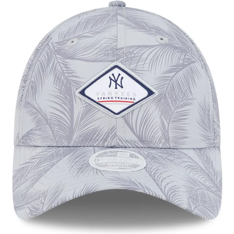 kapa-zaobljena-siva-podesiv-9twenty-leaf-open-back-spring-training-fan-pack-2025-new-york-yankees-mlb-new-era