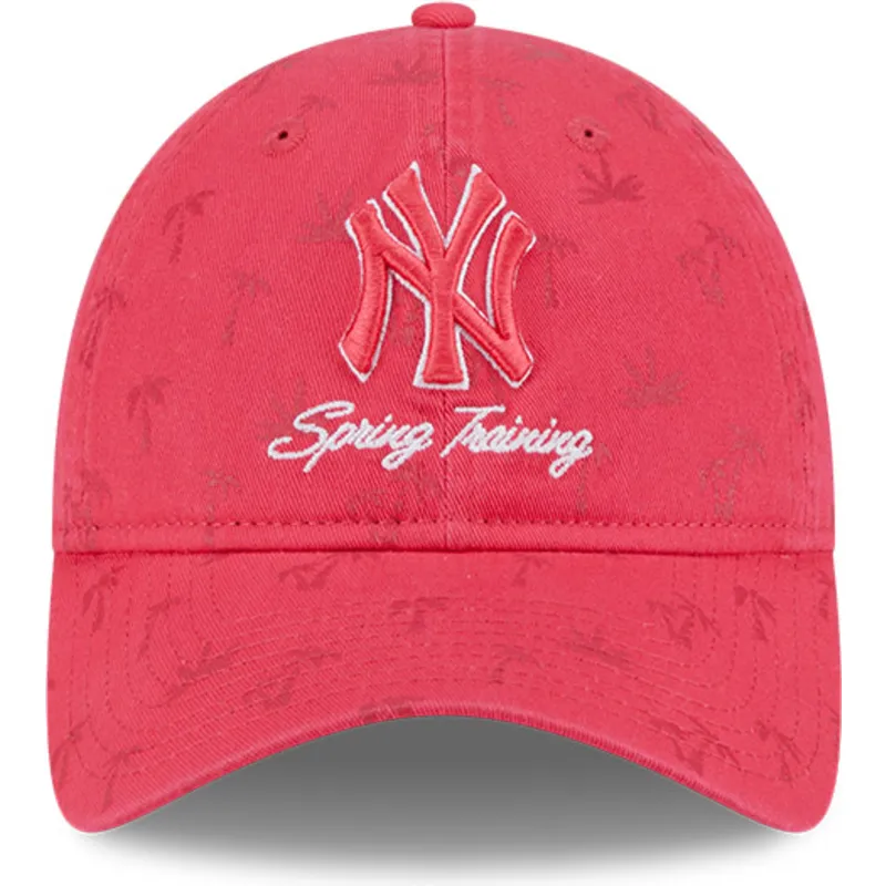 kape-zaobljena-ruzicasta-podesiva-traka-9twenty-pattern-spring-training-fan-pack-2025-new-york-yankees-mlb-new-era