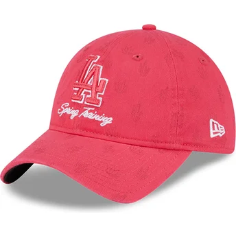 Kape zaobljena ružičasta podesiva traka 9TWENTY Pattern Spring Training Fan Pack 2025 Los Angeles Dodgers MLB New Era