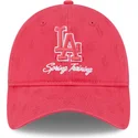 cap-zaobljena-pink-adjustable-strap-9twenty-pattern-spring-training-fan-pack-2025-los-angeles-dodgers-mlb-new-era