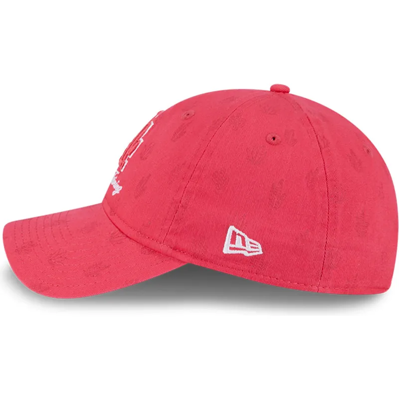 cap-zaobljena-pink-adjustable-strap-9twenty-pattern-spring-training-fan-pack-2025-los-angeles-dodgers-mlb-new-era