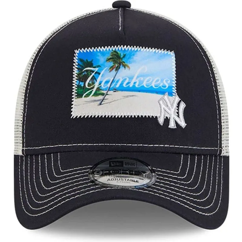 kapa-zaobljena-mornarsko-plava-snapback-9forty-a-frame-patch-spring-training-fan-pack-2025-new-york-yankees-mlb-new-era