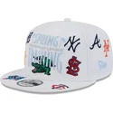 new-era-flat-brim-9fifty-scatter-spring-training-fan-pack-2025-mlb-grapefruit-league-logo-white-snapback-cap