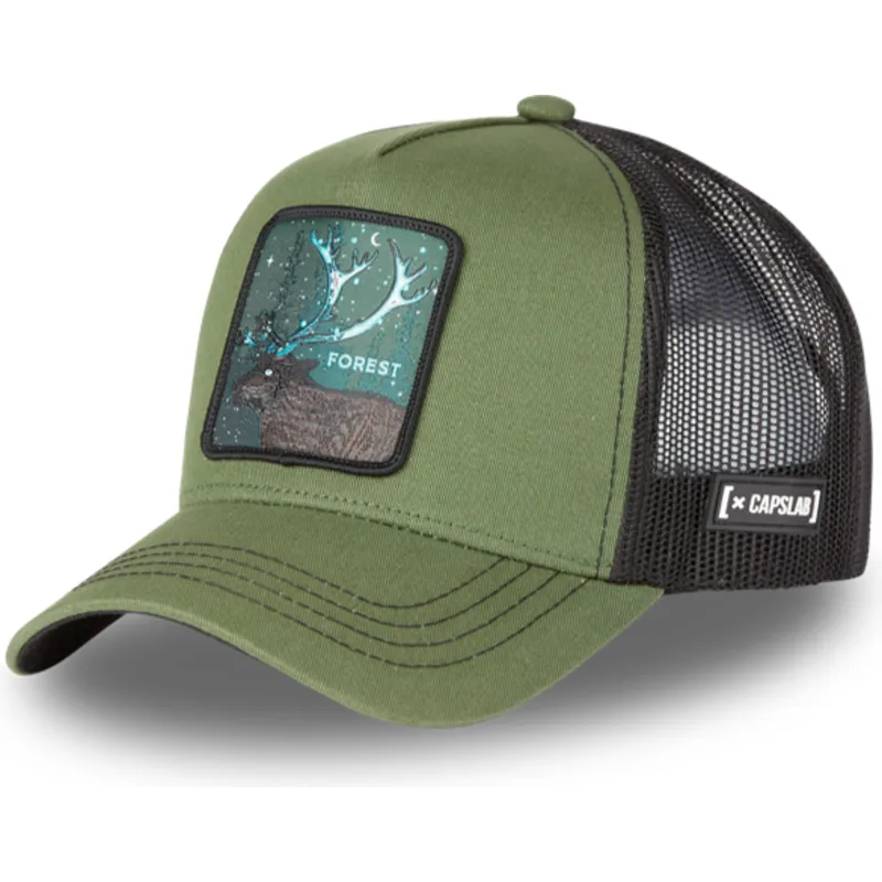 kapa-zaobljena-zelena-snapback-forest-for2-jelen-mitska-bica-capslab