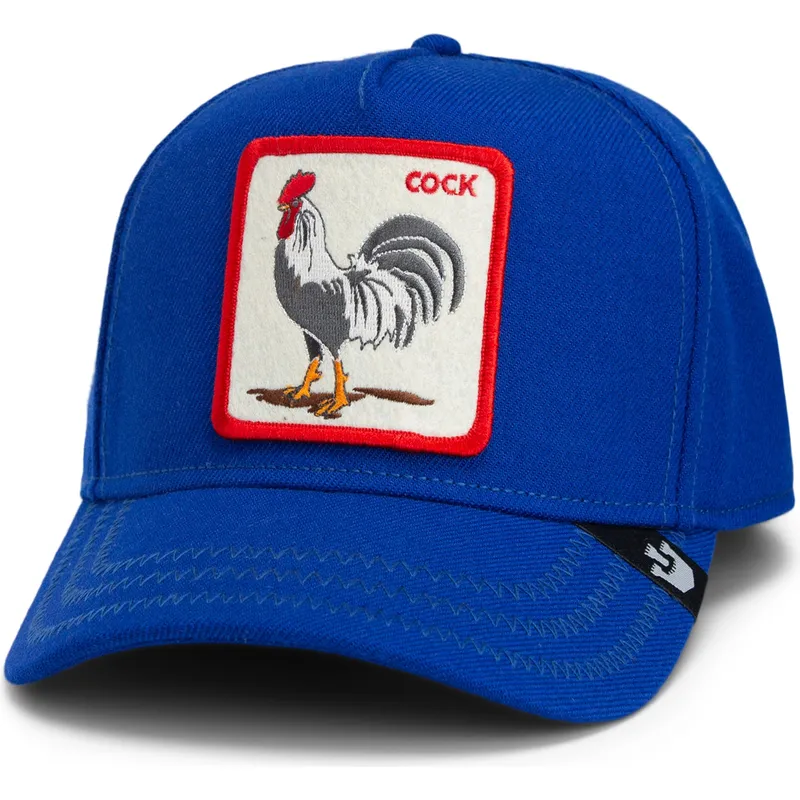 kapa-zaobljena-plava-snapback-cock-rooster-field-100-the-farm-goorin-bros
