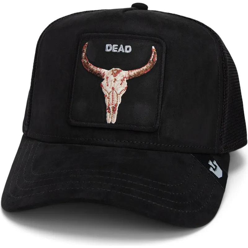 kapa-zaobljena-crna-snapback-dead-the-suede-skull-global-core-micro-suede-the-farm-goorin-bros