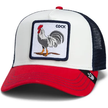Cap zaobljena multicolor snapback Goorin Bros. Cock Team Rooster Original Recipe Team Pride The Farm White, Navy Blue and Red Hat The Farm de Goorin Bros.