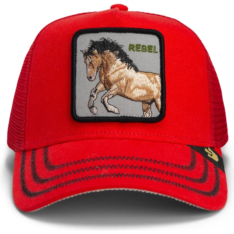 kapa-zaobljena-crvena-snapback-goorin-bros-horse-rebel-the-wild-west-core-canvas-the-farm-red-hat-the-farm-goorin-bros
