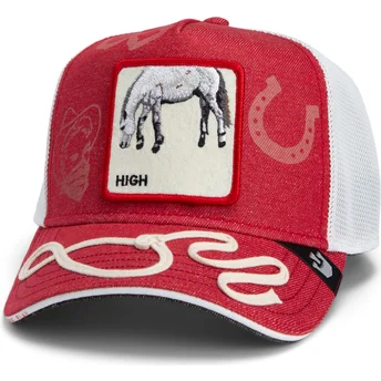 Cap zaobljena red snapback Goorin Bros. High Way Up Horse Play The Farm Red Hat The Farm de Goorin Bros.