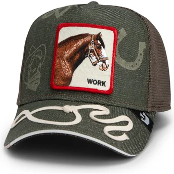 Kapa zaobljena zelena snapback Goorin Bros. Work Double Shift Horse Play The Farm Green Hat The Farm Goorin Bros.