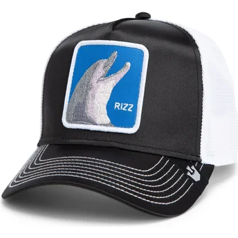 Cap zaobljena black snapback Goorin Bros. Dolphin Rizz Rizzky Bizznizz Great Escape The Farm Black and White Hat The Farm de Goorin Bros.