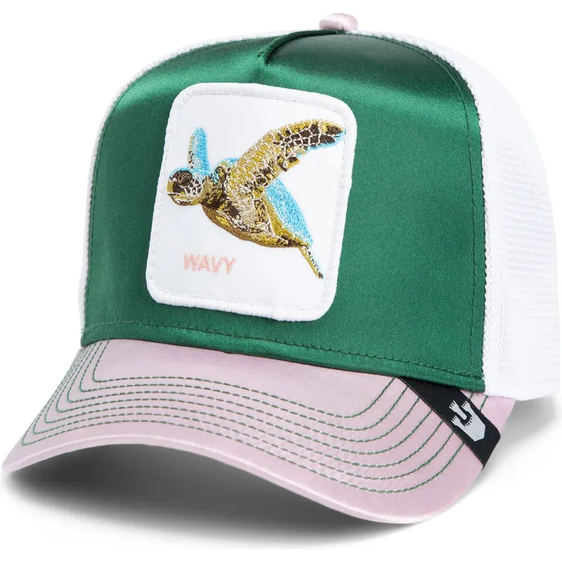kapa-zaobljena-visebojno-snapback-goorin-bros-turtle-wavy-allablur-great-escape-the-farm-green-white-and-pink-hat-the-farm-goori