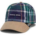 kapa-zaobljena-visebojno-snapback-goorin-bros-curved-brim-hardly-working-papa-cap-madras-the-farm-navy-blue-and-brown-cap-the-fa