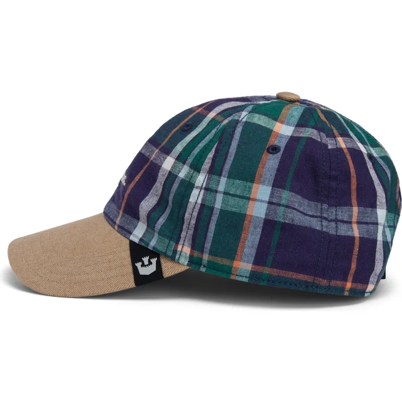 kapa-zaobljena-visebojno-snapback-goorin-bros-curved-brim-hardly-working-papa-cap-madras-the-farm-navy-blue-and-brown-cap-the-fa