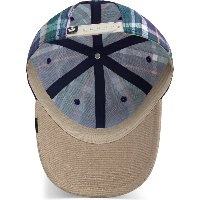 kapa-zaobljena-visebojno-snapback-goorin-bros-curved-brim-hardly-working-papa-cap-madras-the-farm-navy-blue-and-brown-cap-the-fa