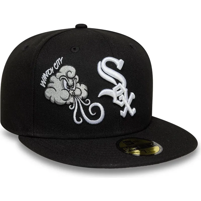 kapa-ravna-crna-prilagodena-59fifty-food-icon-windy-city-chicago-white-sox-mlb-new-era