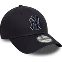 kapa-zaobljena-mornarsko-plava-podesiv-9forty-team-outline-new-york-yankees-mlb-new-era