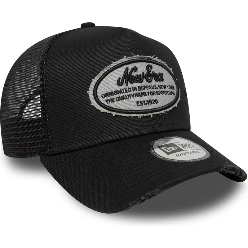 kapa-zaobljena-crna-snapback-a-frame-oval-distress-patch-new-era