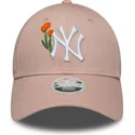 kapa-zaobljena-ruzicasta-podesiv-9forty-beaded-new-york-yankees-mlb-new-era