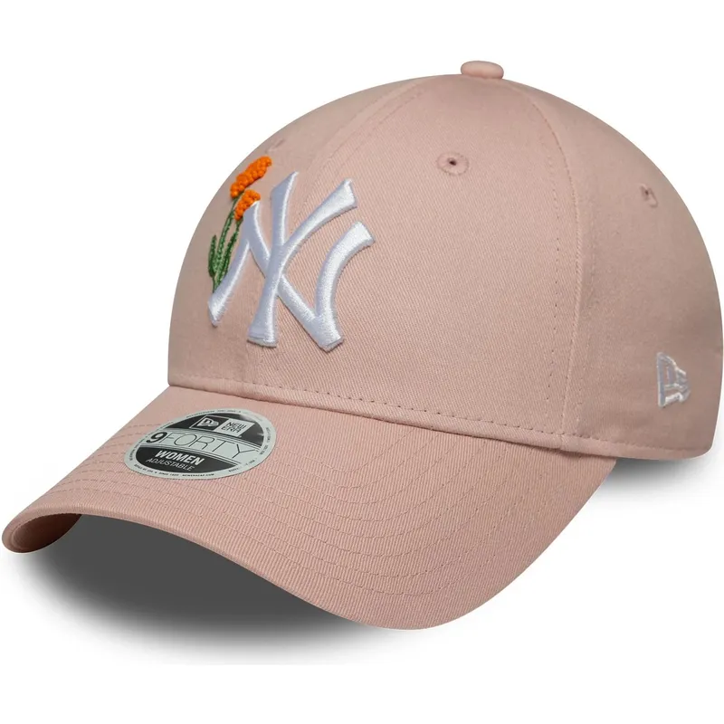 kapa-zaobljena-ruzicasta-podesiv-9forty-beaded-new-york-yankees-mlb-new-era