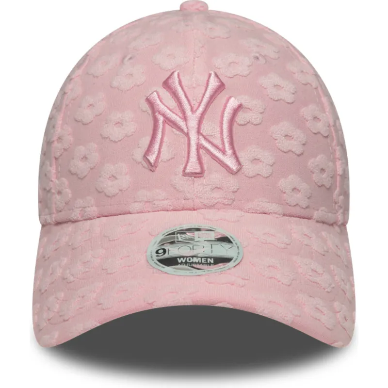kapa-zaobljena-ruzicasta-podesiv-9forty-floral-towelling-new-york-yankees-mlb-new-era