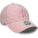 new-era-curved-brim-women-9forty-floral-towelling-new-york-yankees-mlb-pink-adjustable-cap