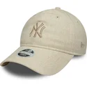 kapa-zaobljena-bez-podesiv-9twenty-linen-new-york-yankees-mlb-new-era