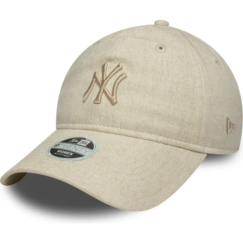 kapa-zaobljena-bez-podesiv-9twenty-linen-new-york-yankees-mlb-new-era