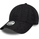 new-era-curved-brim-women-black-logo-9twenty-broderie-new-york-yankees-mlb-black-adjustable-cap