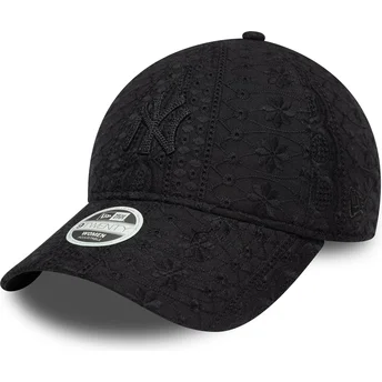 Cap zaobljena black adjustable strap 9TWENTY Broderie New York Yankees MLB New Era