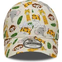 new-era-curved-brim-youth-9forty-all-over-print-safari-beige-adjustable-cap