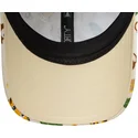 new-era-curved-brim-youth-9forty-all-over-print-safari-beige-adjustable-cap