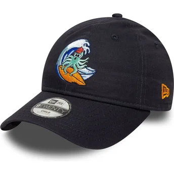 New Era Curved Brim Youth 9TWENTY Surf Crew Navy Blue Adjustable Cap