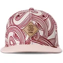 djinns-flat-brim-ma-pattern-beige-and-red-snapback-cap