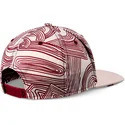 djinns-flat-brim-ma-pattern-beige-and-red-snapback-cap