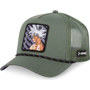 Kape zaobljena zelena snapback Son Goku Ultra Instinct DBS6 ULT Dragon Ball Son Goku Dragon Ball Capslab