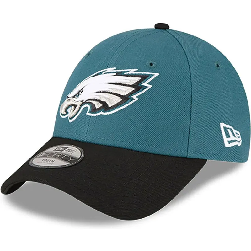 cap-zaobljena-green-adjustable-strap-za-djecu-9forty-the-league-philadelphia-eagles-nfl-new-era