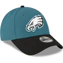 new-era-curved-brim-youth-9forty-the-league-philadelphia-eagles-nfl-green-and-black-adjustable-cap