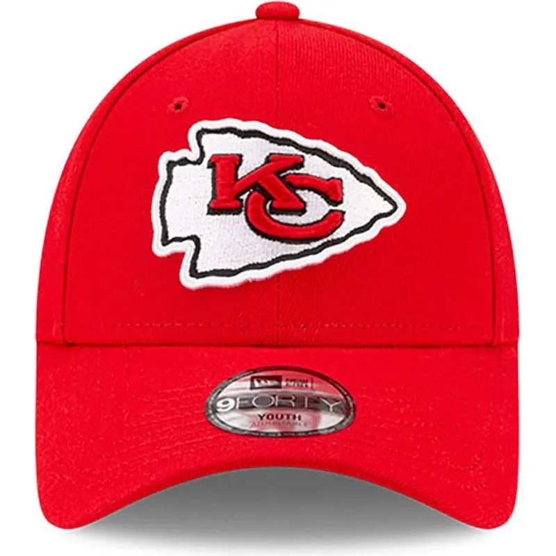 cap-zaobljena-red-adjustable-strap-za-djecu-9forty-the-league-kansas-city-chiefs-nfl-new-era
